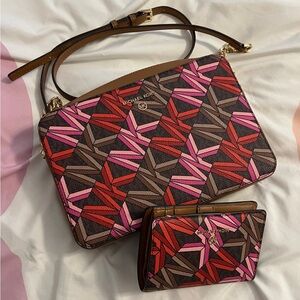Michael Kors Crossbody Bag with Matching Wallet